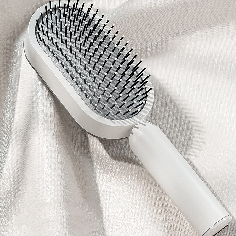 Self-Cleaning Anti-Static Hair Brush with Scalp Massage – Detangling Comb for All Hair Types - Image 3